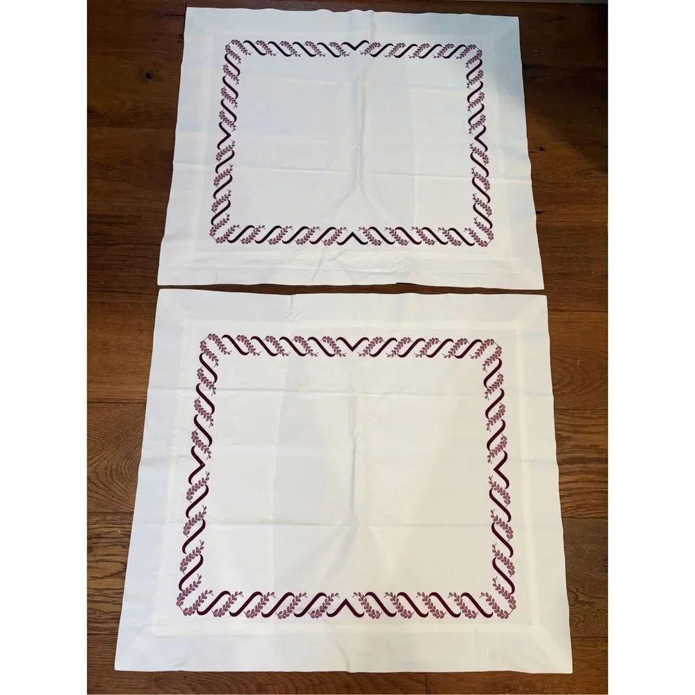 Casa Del Bianco Custom Pillow Shams Made in Italy Embroidered SET OF TWO